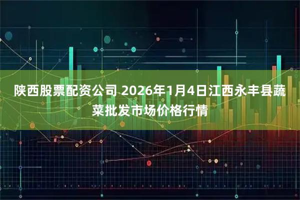 陕西股票配资公司 2026年1月4日江西永丰县蔬菜批发市场价格行情